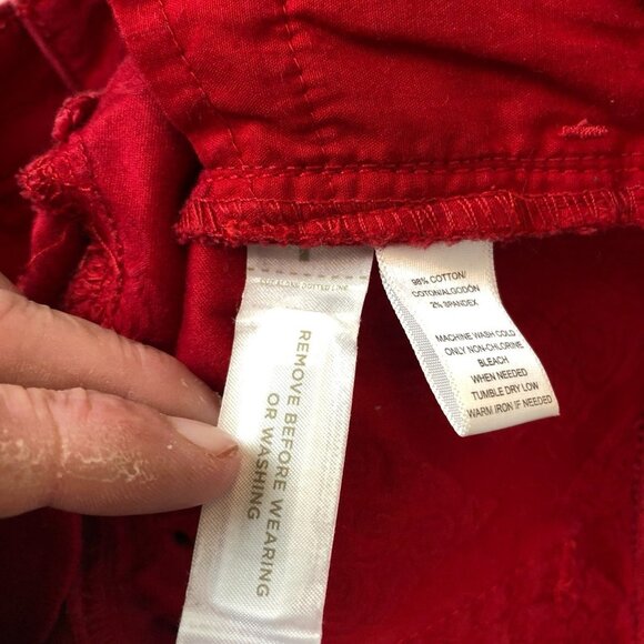 Ann Taylor Loft Womens Pants Size 27/4 P Modern Ankle Stretch Casual Travel Red - Picture 12 of 15